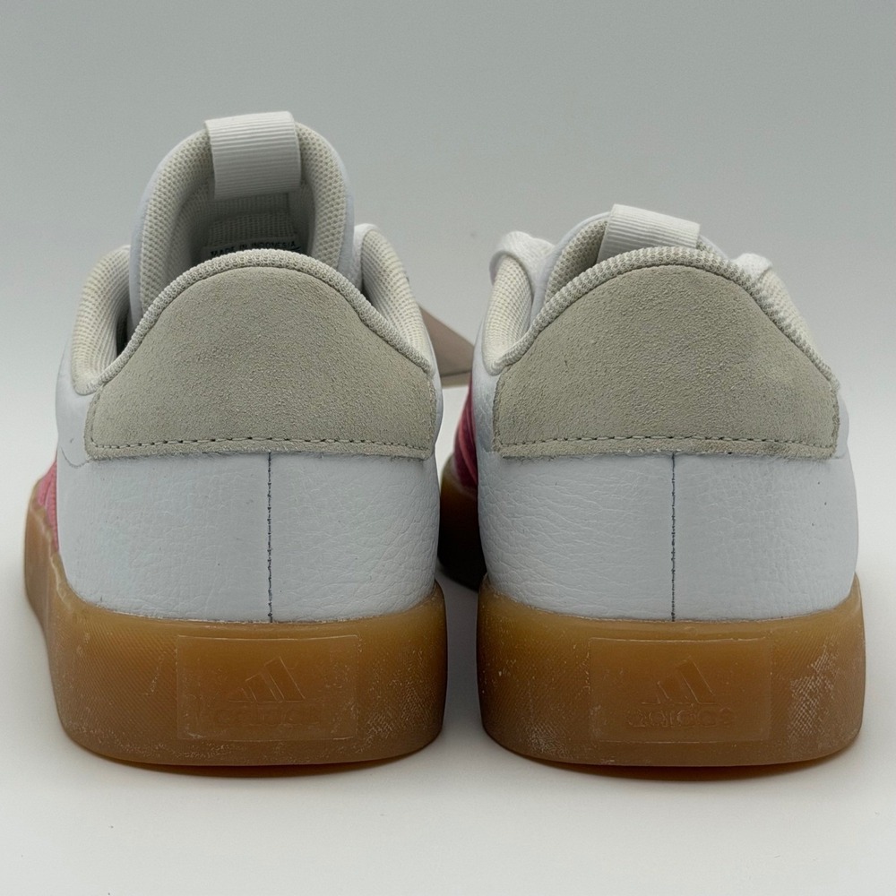 adidas VL Court 3.0 Women's Size 10 White/Pink Gum Sole Sneakers JI2909 - NWT - Picture 8 of 14